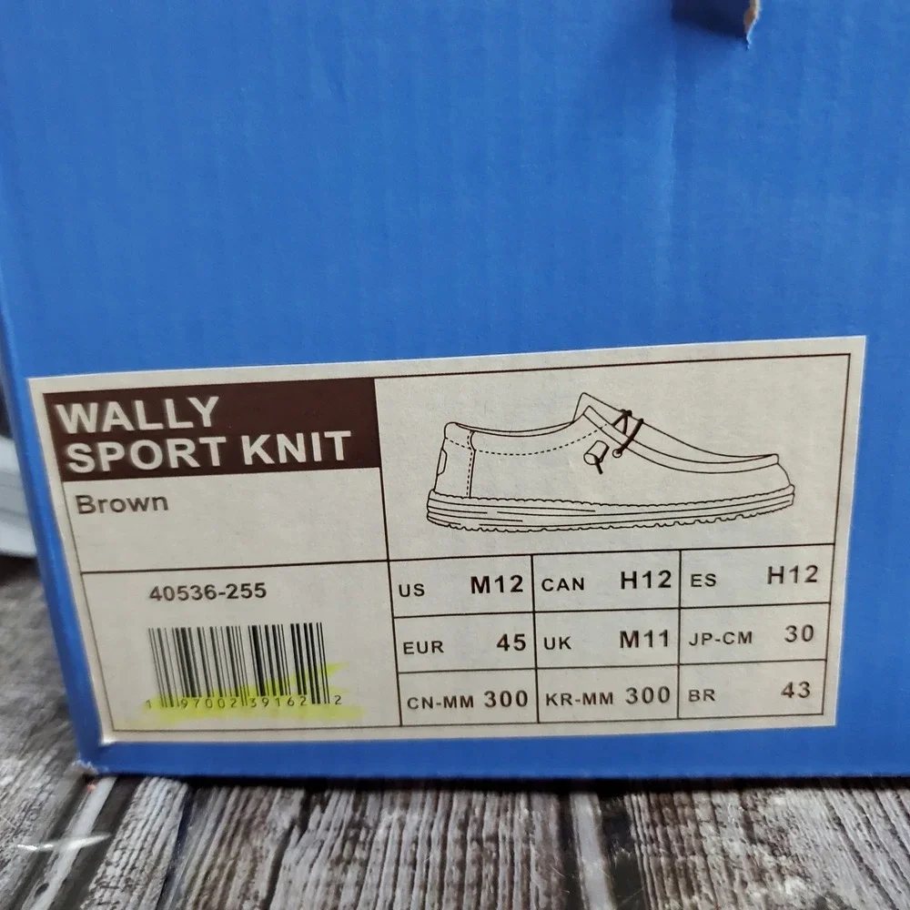 Hey Dude Men's Wally Sport Knit Slip-On Brown Loafers Size M12 - Picture 9 of 9